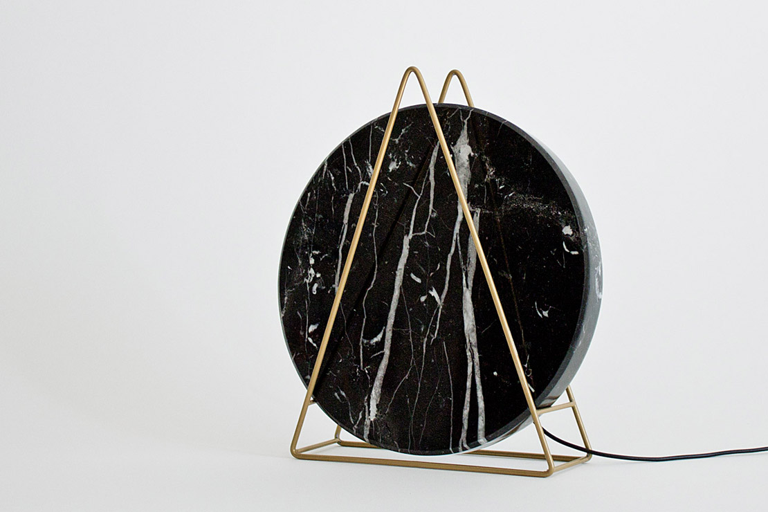 Novecento Marble Brass Gold Lamp Davide Aquini